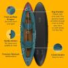 image:imageRetrospec Coaster Single amp Tandem Inflatable Kayak for Adults 220 amp 440lb Weight Capacity Lightweight with Paddle amp PumpAegean Tide