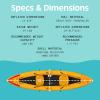 image:imageRetrospec Coaster Single amp Tandem Inflatable Kayak for Adults 220 amp 440lb Weight Capacity Lightweight with Paddle amp PumpSunglow