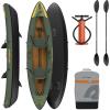 image:imageRetrospec Coaster Single amp Tandem Inflatable Kayak for Adults 220 amp 440lb Weight Capacity Lightweight with Paddle amp PumpWild Spruce