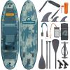 image:imageRetrospec June Inflatable Fishing Paddle Board 116 with Removable Seat  PunctureResistant Paddle Board for Fishing with Rod Holders NonSlip Deck Pad amp AccessoriesRiver Rock