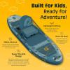 image:imageRetrospec June Nano Kids Inflatable Fishing Paddle Board SUP Kayak 96 Hybrid Paddleboard with Rod Holders Removable Seat  Lightweight Portable Youth Fishing BoardRiver Rock Legacy