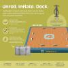 image:imageRetrospec Siesta Dock 7 amp 10 XL Inflatable Floating Platform  Lake amp Pool Essential with 1050lb amp 1500lb Capacity  MultiPerson Water Dock with DRings amp Pump7 x 7