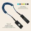 image:imageRetrospec Weekender 10 Paddle Board Safety Leash Coiled for Stand Up PaddleboardsNautical Blue