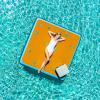 image:imageRetrospec Weekender Dock Inflatable Platform for Beach River Lake amp Pool  Recreational Floating Island Raft with NonSlip Surface  DualAction Pump amp Carrying Bag  7 Ft x 7 Ft