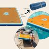 image:imageRetrospec Weekender Dock Inflatable Platform for Beach River Lake amp Pool  Recreational Floating Island Raft with NonSlip Surface  DualAction Pump amp Carrying Bag  7 Ft x 7 Ft