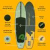 image:imageRetrospec Weekender Inflatable Stand Up Paddle Board Includes Paddle Pump and Accessories 106 Lightweight iSUP Puncture Resistant Inflatable Paddle Board for AdultsWild Spruce Legacy