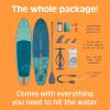 image:imageRetrospec Weekender Inflatable Stand Up Paddle Board Includes Paddle Pump and Accessories 106 Lightweight iSUP Puncture Resistant Inflatable Paddle Board for AdultsSeafoam Tide