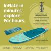 image:imageRetrospec Weekender Inflatable Stand Up Paddle Board Includes Paddle Pump and Accessories 106 Lightweight iSUP Puncture Resistant Inflatable Paddle Board for AdultsSeafoam Tide