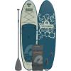 image:imageRetrospec Weekender Plus 10 Inflatable Stand Up Paddleboard Double Layer PVC iSUP Bundle wCarrying case 3 Piece Adjustable Aluminum Paddle 3 Removable fins Pump and Cell Phone caseRiver Ripple