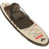 image:imageRetrospec Weekender Plus 10 Inflatable Stand Up Paddleboard Double Layer PVC iSUP Bundle wCarrying case 3 Piece Adjustable Aluminum Paddle 3 Removable fins Pump and Cell Phone caseBonsai Camo