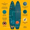 image:imageRetrospec Weekender Tour 116 Inflatable Stand Up Touring Paddle Board Includes Paddle Pump and iSUP Accessories Puncture Resistant Lightweight Inflatable Paddle Board