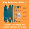 image:imageRetrospec Weekender Tour 116 Inflatable Stand Up Touring Paddle Board Includes Paddle Pump and iSUP Accessories Puncture Resistant Lightweight Inflatable Paddle Board