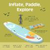 image:imageRetrospec Weekender Yogi 108 Extra Wide Yoga Paddle Board with Pump and Accessories NonSlip Puncture Resistant Lightweight iSUP Inflatable Paddle Board