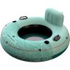 image:imageRetrospec Siesta Float 48 Inflatable River Tube  HeavyDuty Water Float wBackrest amp Cup Holders  300 lbs  Repair Kit  Pool Lake amp RiverSeafoam Tide