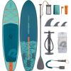 image:imageRetrospec Weekender Inflatable Stand Up Paddle Board Includes Paddle Pump and Accessories 106 Lightweight iSUP Puncture Resistant Inflatable Paddle Board for AdultsSeafoam Tide