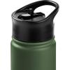 image:imageRetrospec Alder Insulated Water Bottle with Straw Lid amp Handle Cap  Stainless Steel Wide Mouth DoubleWall Vacuum Insulated Thermos  BPA Free Leakproof CanteenOlive Drab