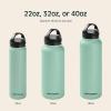 image:imageRetrospec Alder Insulated Water Bottle with Straw Lid amp Handle Cap  Stainless Steel Wide Mouth DoubleWall Vacuum Insulated Thermos  BPA Free Leakproof CanteenPistachio