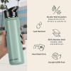image:imageRetrospec Alder Insulated Water Bottle with Straw Lid amp Handle Cap  Stainless Steel Wide Mouth DoubleWall Vacuum Insulated Thermos  BPA Free Leakproof CanteenPistachio