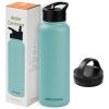 image:imageRetrospec Alder Insulated Water Bottle with Straw Lid amp Handle Cap  Stainless Steel Wide Mouth DoubleWall Vacuum Insulated Thermos  BPA Free Leakproof CanteenBlue Ridge