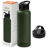 image:imageRetrospec Alder Insulated Water Bottle with Straw Lid amp Handle Cap  Stainless Steel Wide Mouth DoubleWall Vacuum Insulated Thermos  BPA Free Leakproof CanteenOlive Drab