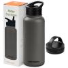 image:imageRetrospec Alder Insulated Water Bottle with Straw Lid amp Handle Cap  Stainless Steel Wide Mouth DoubleWall Vacuum Insulated Thermos  BPA Free Leakproof CanteenBasalt