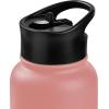 image:imageRetrospec Alder Insulated Water Bottle with Straw Lid amp Handle Cap  Stainless Steel Wide Mouth DoubleWall Vacuum Insulated Thermos  BPA Free Leakproof CanteenMelon