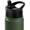 image:imageRetrospec Alder Insulated Water Bottle with Straw Lid amp Handle Cap  Stainless Steel Wide Mouth DoubleWall Vacuum Insulated Thermos  BPA Free Leakproof CanteenOlive Drab