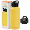 image:imageRetrospec Alder Insulated Water Bottle with Straw Lid amp Handle Cap  Stainless Steel Wide Mouth DoubleWall Vacuum Insulated Thermos  BPA Free Leakproof CanteenHoney