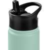 image:imageRetrospec Alder Insulated Water Bottle with Straw Lid amp Handle Cap  Stainless Steel Wide Mouth DoubleWall Vacuum Insulated Thermos  BPA Free Leakproof CanteenPistachio