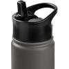 image:imageRetrospec Alder Insulated Water Bottle with Straw Lid amp Handle Cap  Stainless Steel Wide Mouth DoubleWall Vacuum Insulated Thermos  BPA Free Leakproof CanteenBasalt