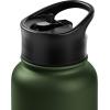 image:imageRetrospec Alder Insulated Water Bottle with Straw Lid amp Handle Cap  Stainless Steel Wide Mouth DoubleWall Vacuum Insulated Thermos  BPA Free Leakproof CanteenOlive Drab