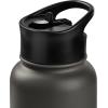 image:imageRetrospec Alder Insulated Water Bottle with Straw Lid amp Handle Cap  Stainless Steel Wide Mouth DoubleWall Vacuum Insulated Thermos  BPA Free Leakproof CanteenBasalt