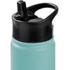 image:imageRetrospec Alder Insulated Water Bottle with Straw Lid amp Handle Cap  Stainless Steel Wide Mouth DoubleWall Vacuum Insulated Thermos  BPA Free Leakproof CanteenBlue Ridge