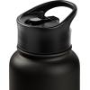 image:imageRetrospec Alder Insulated Water Bottle with Straw Lid amp Handle Cap  Stainless Steel Wide Mouth DoubleWall Vacuum Insulated Thermos  BPA Free Leakproof CanteenBlack