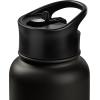 image:imageRetrospec Alder Insulated Water Bottle with Straw Lid amp Handle Cap  Stainless Steel Wide Mouth DoubleWall Vacuum Insulated Thermos  BPA Free Leakproof CanteenBlack