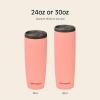 image:imageRetrospec Arroyo Stainless Steel Tumbler with Lid and Straw  Reusable Insulated Tumbler Cup  Iced Coffee Travel Mug  Double Walled Thermal TumblersMatte Melon