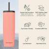 image:imageRetrospec Arroyo Stainless Steel Tumbler with Lid and Straw  Reusable Insulated Tumbler Cup  Iced Coffee Travel Mug  Double Walled Thermal TumblersMatte Melon