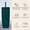 image:imageRetrospec Arroyo Stainless Steel Tumbler with Lid and Straw  Reusable Insulated Tumbler Cup  Iced Coffee Travel Mug  Double Walled Thermal TumblersMatte Superior Blue