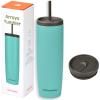 image:imageRetrospec Arroyo Stainless Steel Tumbler with Lid and Straw  Reusable Insulated Tumbler Cup  Iced Coffee Travel Mug  Double Walled Thermal TumblersMatte Blue Ridge