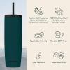 image:imageRetrospec Arroyo Stainless Steel Tumbler with Lid and Straw  Reusable Insulated Tumbler Cup  Iced Coffee Travel Mug  Double Walled Thermal TumblersMatte Superior Blue