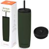 image:imageRetrospec Arroyo Stainless Steel Tumbler with Lid and Straw  Reusable Insulated Tumbler Cup  Iced Coffee Travel Mug  Double Walled Thermal TumblersMatte Olive Drab