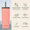 image:imageRetrospec Arroyo Stainless Steel Tumbler with Lid and Straw  Reusable Insulated Tumbler Cup  Iced Coffee Travel Mug  Double Walled Thermal TumblersMatte Melon