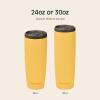 image:imageRetrospec Arroyo Stainless Steel Tumbler with Lid and Straw  Reusable Insulated Tumbler Cup  Iced Coffee Travel Mug  Double Walled Thermal TumblersMatte Honey