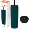 image:imageRetrospec Arroyo Stainless Steel Tumbler with Lid and Straw  Reusable Insulated Tumbler Cup  Iced Coffee Travel Mug  Double Walled Thermal TumblersMatte Superior Blue