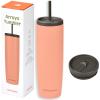 image:imageRetrospec Arroyo Stainless Steel Tumbler with Lid and Straw  Reusable Insulated Tumbler Cup  Iced Coffee Travel Mug  Double Walled Thermal TumblersMatte Melon