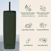 image:imageRetrospec Arroyo Stainless Steel Tumbler with Lid and Straw  Reusable Insulated Tumbler Cup  Iced Coffee Travel Mug  Double Walled Thermal TumblersMatte Olive Drab