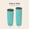 image:imageRetrospec Arroyo Stainless Steel Tumbler with Lid and Straw  Reusable Insulated Tumbler Cup  Iced Coffee Travel Mug  Double Walled Thermal TumblersMatte Blue Ridge