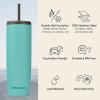 image:imageRetrospec Arroyo Stainless Steel Tumbler with Lid and Straw  Reusable Insulated Tumbler Cup  Iced Coffee Travel Mug  Double Walled Thermal TumblersMatte Blue Ridge