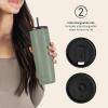 image:imageRetrospec Arroyo Stainless Steel Tumbler with Lid and Straw  Reusable Insulated Tumbler Cup  Iced Coffee Travel Mug  Double Walled Thermal TumblersMatte Pistachio