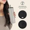 image:imageRetrospec Arroyo Stainless Steel Tumbler with Lid and Straw  Reusable Insulated Tumbler Cup  Iced Coffee Travel Mug  Double Walled Thermal TumblersMatte Abalone